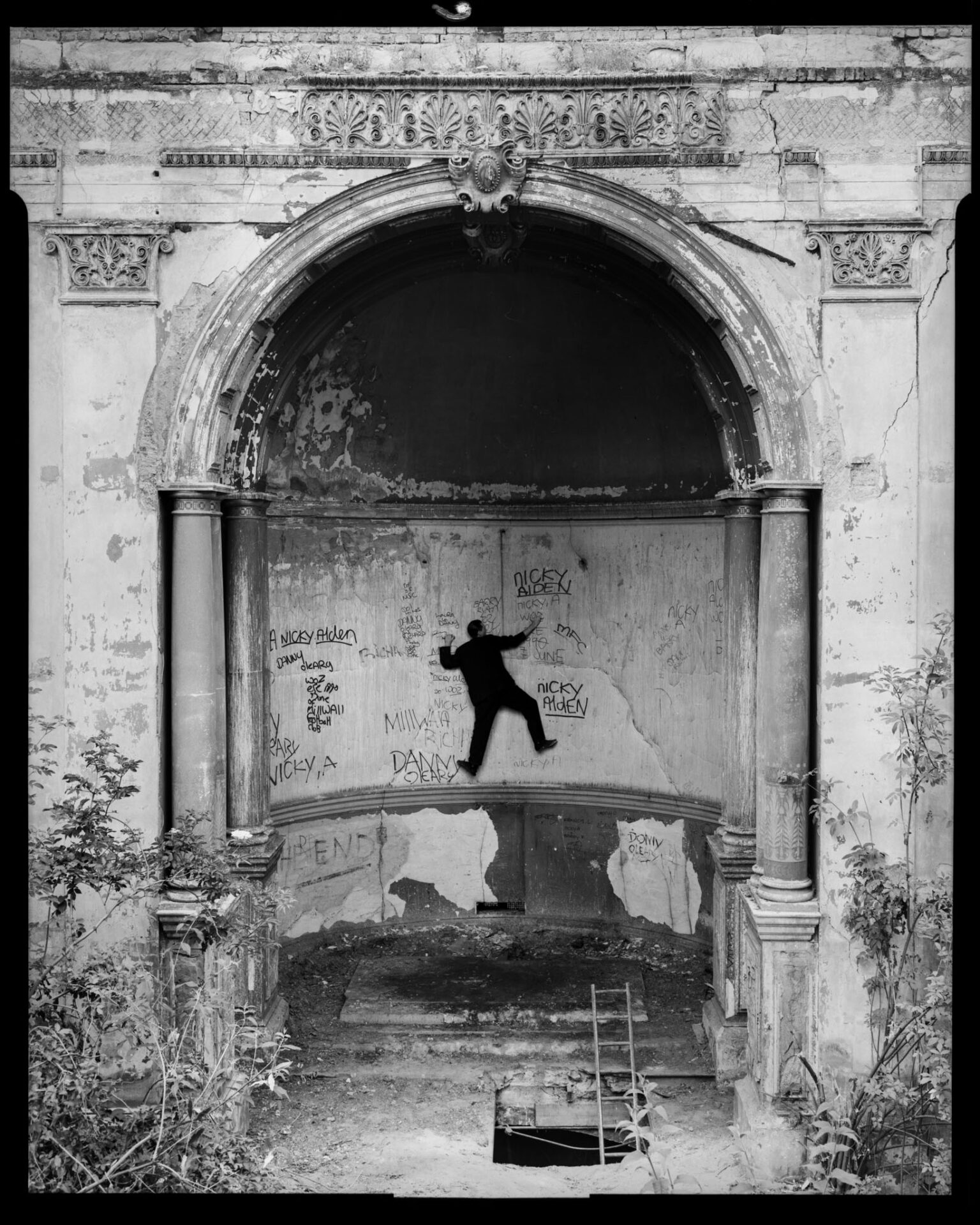 Leap of Faith. Crispin Hughes. Chris Boot. St George's church, Burgess Park